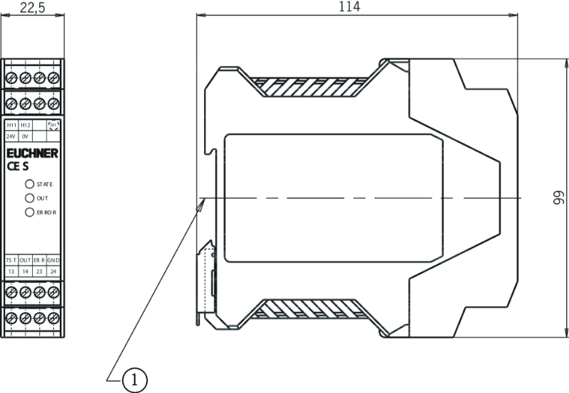 Bild på CES-AZ-UBS-01B från Euchner GmbH i kategori Säkerhetsrelä