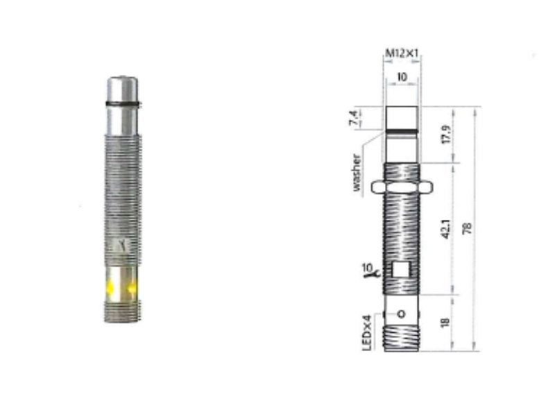 Bild på IHP12-S1.5PO78-A12 från Xecro GmbH i kategori Cylindriska givare