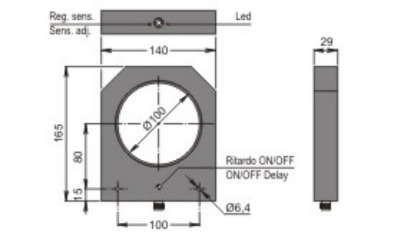 Bild på SIA100-CE PNP NO+NC H R från AECO SRL i kategori Ringgivare