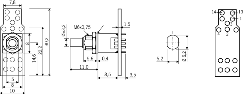 Bild på STUFENSCHALTER MIT PLATINE 1 AUS 2 från Euchner GmbH i kategori Övrigt