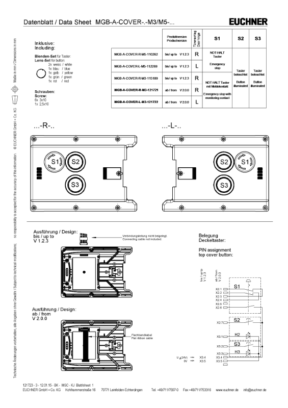 Bild på MGB-A-COVER-R-M3-121721 från Euchner GmbH i kategori Elektroniska grindlås